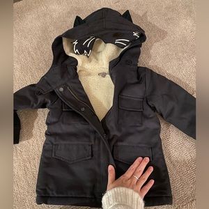 Emile et ida Paris wolf parka jacket coat 3T